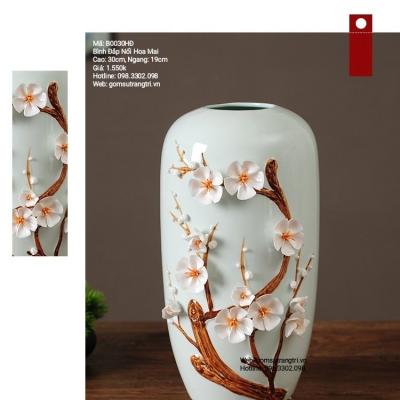 Bình Đắp Nổi Hoa Mai